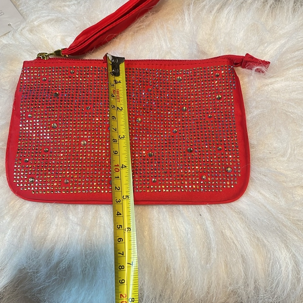 Bakers NWT Swarovski Red Beaded Clutch Bag - Picture 4 of 6
